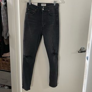 Agolde Nico high rise slim fit black jeans size 26